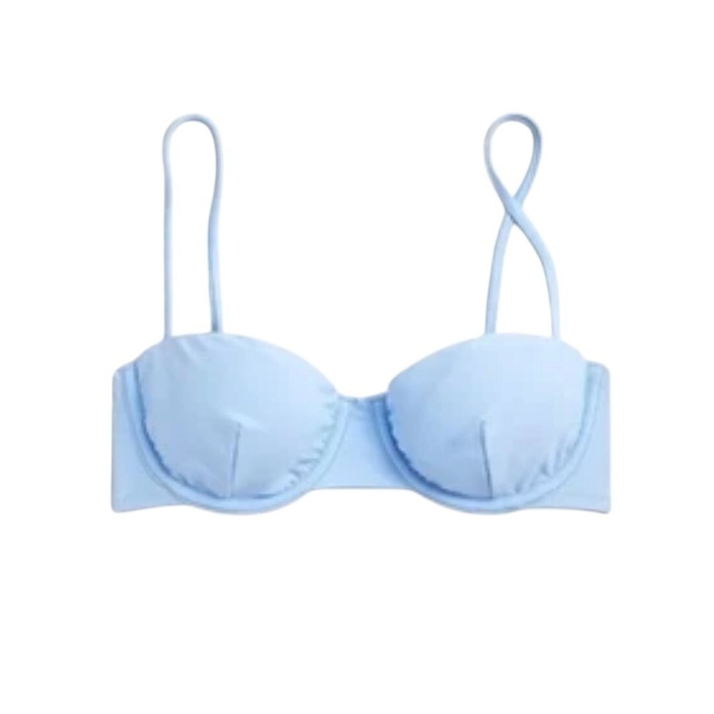 J.Crew Balconette Underwire Bikini Top‎ Peri Blue BX612 40D Less Coverage NEW